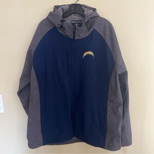 NFL Chargers Los Angeles Jacket
Blue Grey Hood Zipper Holloway